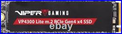 Patriot Viper Gaming VP4300 Lite M. 2 PCIe Gen4 X4 SSD 4TB for PS5