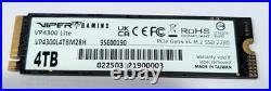 Patriot Viper Gaming VP4300 Lite M. 2 PCIe Gen4 X4 SSD 4TB for PS5