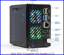 Pironman 5-MAX Dual Nvme M. 2 SSD Pcie PC Case for Raspberry Pi 5 NAS RAID 0/1 Ha