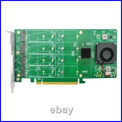 Quad M. 2 NVMe SSD PCIe x16 Adapter with PLX 8747 PCI Express 3.0 x16 Switch to 4