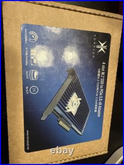 Quad PCIe NVMe M. 2 SSD Adapter Card-PCI with Aluminum Housing Express 3.0 x8