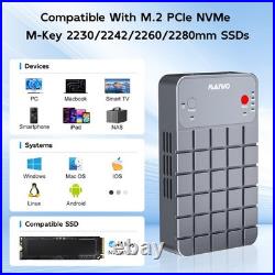 RAID NVMe Enclosure USB3.2 GEN2x2 20Gbps, Dual Bay M. 2 PCIe NVMe SSD Reader w