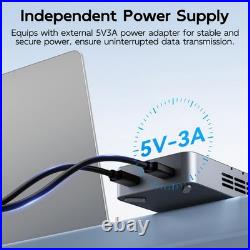 RAID NVMe Enclosure USB3.2 GEN2x2 20Gbps, Dual Bay M. 2 PCIe NVMe SSD Reader w