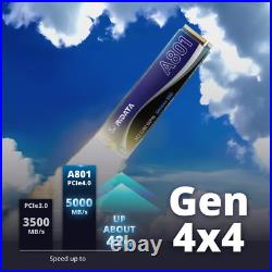 Ridata A801 SLC Cache NVMe 1.4 PCIe Gen 4x4 M. 2 2280 Internal SSD Upto 5000MB/s Ridata A801 SLC Cache NVMe 1.4 PCIe Gen 4x4 M. 2 2280 Internal SSD Upto 5000MB/s