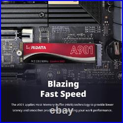 Ridata A901 NVMe 1.4 PCIe Gen 4x4 M. 2 2280 Internal SSD Upto 7400MB/s PS5 Compat