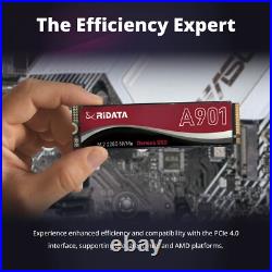 Ridata A901 NVMe 1.4 PCIe Gen 4x4 M. 2 2280 Internal SSD Upto 7400MB/s PS5 Compat