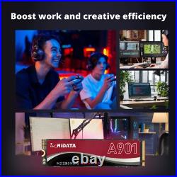 Ridata A901 NVMe 1.4 PCIe Gen 4x4 M. 2 2280 Internal SSD Upto 7400MB/s PS5 Compat