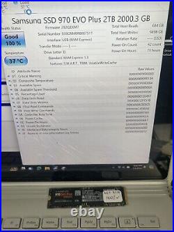 S30 Samsung 970 EVO Plus NVMe 2TB Internal Solid State Drive 100% Good health
