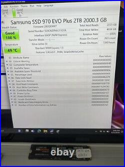 S30 Samsung 970 EVO Plus NVMe 2TB Internal Solid State Drive 100% Good health