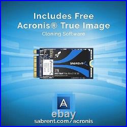 SABRENT 2TB Rocket NANO NVMe PCIe Gen3 x4 M. 2 2242 SSD SB-1342 Solid State Drive