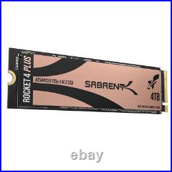 SABRENT 4TB Rocket 4 Plus 7100MB/s NVMe 4.0 Gen4 PCIe M. 2 Internal SSD Extreme SABRENT 4TB Rocket 4 Plus 7100MB/s NVMe 4.0 Gen4 PCIe M. 2 Internal SSD Extreme