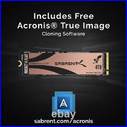 SABRENT 4TB Rocket 4 Plus 7100MB/s NVMe 4.0 Gen4 PCIe M. 2 Internal SSD Extreme SABRENT 4TB Rocket 4 Plus 7100MB/s NVMe 4.0 Gen4 PCIe M. 2 Internal SSD Extreme