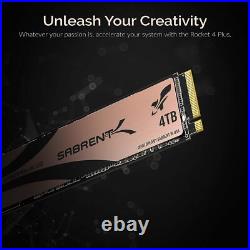 SABRENT 4TB Rocket 4 Plus 7100MB/s NVMe 4.0 Gen4 PCIe M. 2 Internal SSD Extreme SABRENT 4TB Rocket 4 Plus 7100MB/s NVMe 4.0 Gen4 PCIe M. 2 Internal SSD Extreme