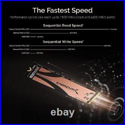 SABRENT 4TB Rocket 4 Plus 7100MB/s NVMe 4.0 Gen4 PCIe M. 2 Internal SSD Extreme SABRENT 4TB Rocket 4 Plus 7100MB/s NVMe 4.0 Gen4 PCIe M. 2 Internal SSD Extreme