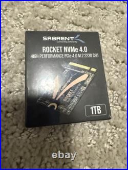 SABRENT Rocket 2230 NVMe 4.0 1TB High Performance PCIe Gen 4 SSD (New Sealed)