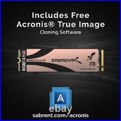 SABRENT Rocket 4Plus NVMe 4.0 Gen4 PCIe M. 2 SSD R/W 7100/6600MB/s