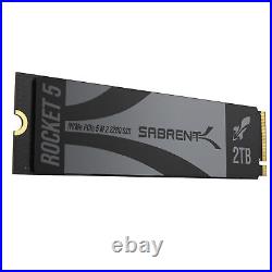 SABRENT Rocket 5 2TB Advanced Performance M. 2 PCIe GEN 5 14GB/s X4 NVMe SSD