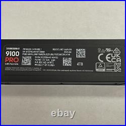 SAMSUNG SSD 9100 PRO 4TB with HeatSink PCIe 5.0x4 M. 2 2280 Speeds Up to 14,800MB