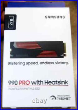 SAMSUNG SSD 990 PRO with Heatsink 2TB PCIe 4.0 7,450MB/s PS5 Compatible