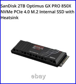 SANDISK Optimus GX PRO 2TB 850X NVMe SSD Solid State Drive With Heat Sink SANDISK Optimus GX PRO 2TB 850X NVMe SSD Solid State Drive With Heat Sink