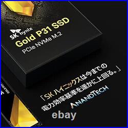 SK hynix Gold P31 1TB Built-in SSD PCIe NVMe Gen3 M. 2 2280 Read Up 3500MB