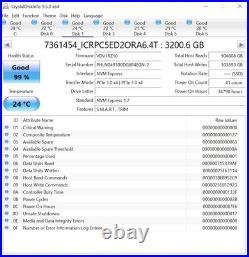 SSDPECKE064T8S Intel DC P4618 6.4TB HHHL PCIe NVMe TLC SSD Oracle 7361454 99%