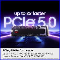 Samsung 2TB 9100 PRO 14,700MB/s PCIe 5.0 x4 NVMe M. 2 2280 SSD (MZ-VAP2T0B/AM)