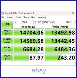 Samsung 2TB 9100 PRO 14,700MB/s PCIe 5.0 x4 NVMe M. 2 2280 SSD (MZ-VAP2T0B/AM)