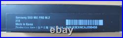 Samsung 960 PRO Series 2TB PCIe NVMe M. 2 Internal SSD (MZ-V6P2T0BW) Unused