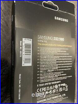 Samsung 980 1TB PCIe NVMe M. 2 Internal SSD MZ-V8V1T0B/AM New Sealed