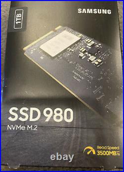 Samsung 980 1TB PCIe NVMe M. 2 Internal SSD MZ-V8V1T0B/AM New Sealed