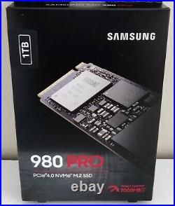 Samsung 980 PRO 1TB PCIe 4.0 M. 2 2280 (MZ-V8P1T0B/AM) SSD NEW, SEALED