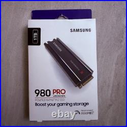 Samsung 980 Pro SSD with Heatsink 1TB PCIe Gen 4 NVMe M. 2, MZ-V8P1T0CW