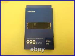Samsung 990 EVO 2TB NVMe PCIe M. 2 2280 Internal SSD MZ-V9E2T0B/AM New Sealed Samsung 990 EVO 2TB NVMe PCIe M. 2 2280 Internal SSD MZ-V9E2T0B/AM New Sealed