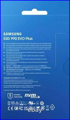 Samsung 990 EVO PLUS SSD 2TB PCIe Gen 4x4 5x2 M. 2 2280 Brand NEW FACTORY SEALED Samsung 990 EVO PLUS SSD 2TB PCIe Gen 4x4 5x2 M. 2 2280 Brand NEW FACTORY SEALED