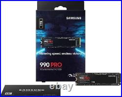 Samsung 990 PRO 1TB MZ-V9P1T0B/AM, PCIe 4.0 x 4 M. 2, M. 2 2280 Internal SSD
