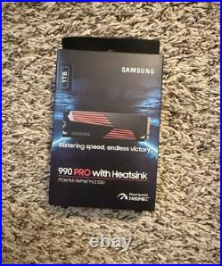 Samsung 990 PRO 1TB PCIe4.0 NVMe M. 2 SSD with Heatsink PS5 Ready