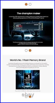 Samsung 990 PRO 2TB Internal SSD PCle Gen 4x4 NVMe M. 2 SSD
