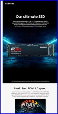 Samsung 990 PRO 2TB Internal SSD PCle Gen 4x4 NVMe M. 2 SSD