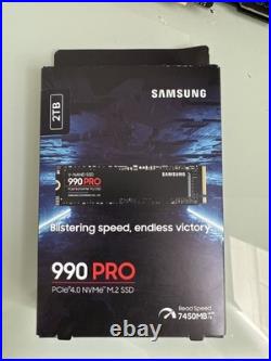 Samsung 990 PRO 2TB Internal SSD PCle Gen 4x4 NVMe M. 2 Unopened box Samsung 990 PRO 2TB Internal SSD PCle Gen 4x4 NVMe M. 2 Unopened box