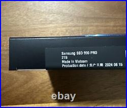 Samsung 990 PRO 2TB Internal SSD PCle Gen 4x4 NVMe New Sealed MZ-V9P2T0B/AM