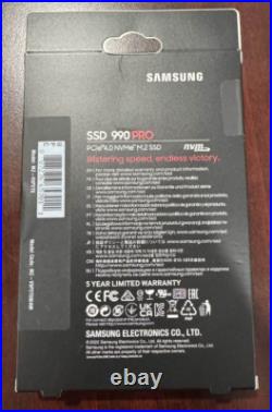 Samsung 990 PRO 2TB Internal SSD PCle Gen 4x4 NVMe New Sealed MZ-V9P2T0BW