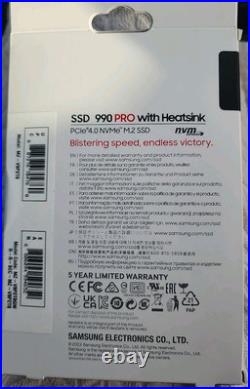 Samsung 990 PRO 2TB NVMe Internal SSD with Heatsink BlackBRAND NEWSEALED Samsung 990 PRO 2TB NVMe Internal SSD with Heatsink BlackBRAND NEWSEALED