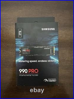 Samsung 990 PRO 2TB NVMe PCIe 4.0 M. 2 2280 (MZ-V9P2T0B/AM) Internal SSD