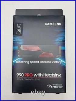 Samsung 990 PRO 2TB NVMe PCIe 4.0 x4 M. 2 Internal SSD with Heatsink MZ-V9P2T0CW Samsung 990 PRO 2TB NVMe PCIe 4.0 x4 M. 2 Internal SSD with Heatsink MZ-V9P2T0CW