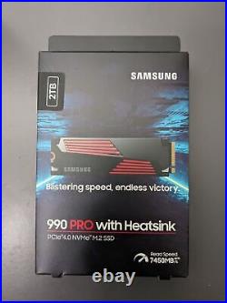 Samsung 990 PRO 2TB PCIe 4.0 NVMe M. 2 2280 SSD with Heatsink Works with PS5