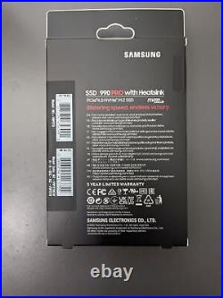 Samsung 990 PRO 2TB PCIe 4.0 NVMe M. 2 2280 SSD with Heatsink Works with PS5