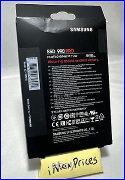 Samsung 990 PRO 2TB SSD PCle Gen 4x4 NVMe (MZ-V9P2T0B/AM) NEW SEALED