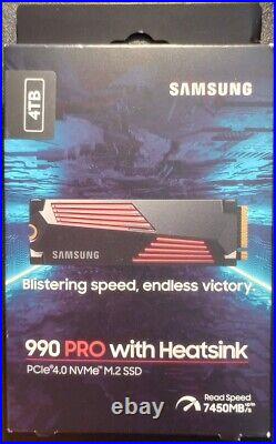 Samsung 990 PRO 4TB Internal SSD PCIe Gen 4x4 NVMe with Heatsink