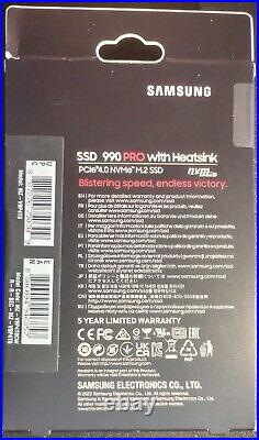 Samsung 990 PRO 4TB Internal SSD PCIe Gen 4x4 NVMe with Heatsink